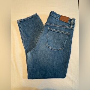 Madewell Crop Boyjean High Rise Slim Blue Denim Jeans Women’s Size 29